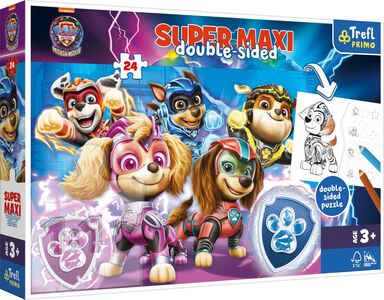 Trefl Primo Paw Patrol The Mighty Movie Super Maxi Puslespill 24 Brikker