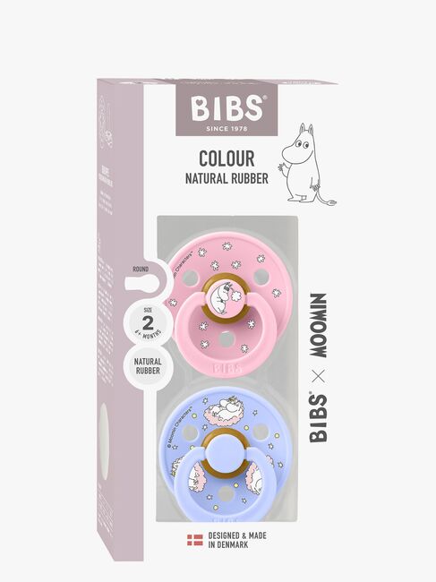 BIBS x Moomin Colour Dreaming Smokk 2-Pakk Lateks Str 2, Baby Pink