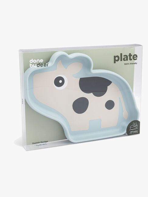 Done By Deer Stick & Stay Silikontallerken, Dotti Blue