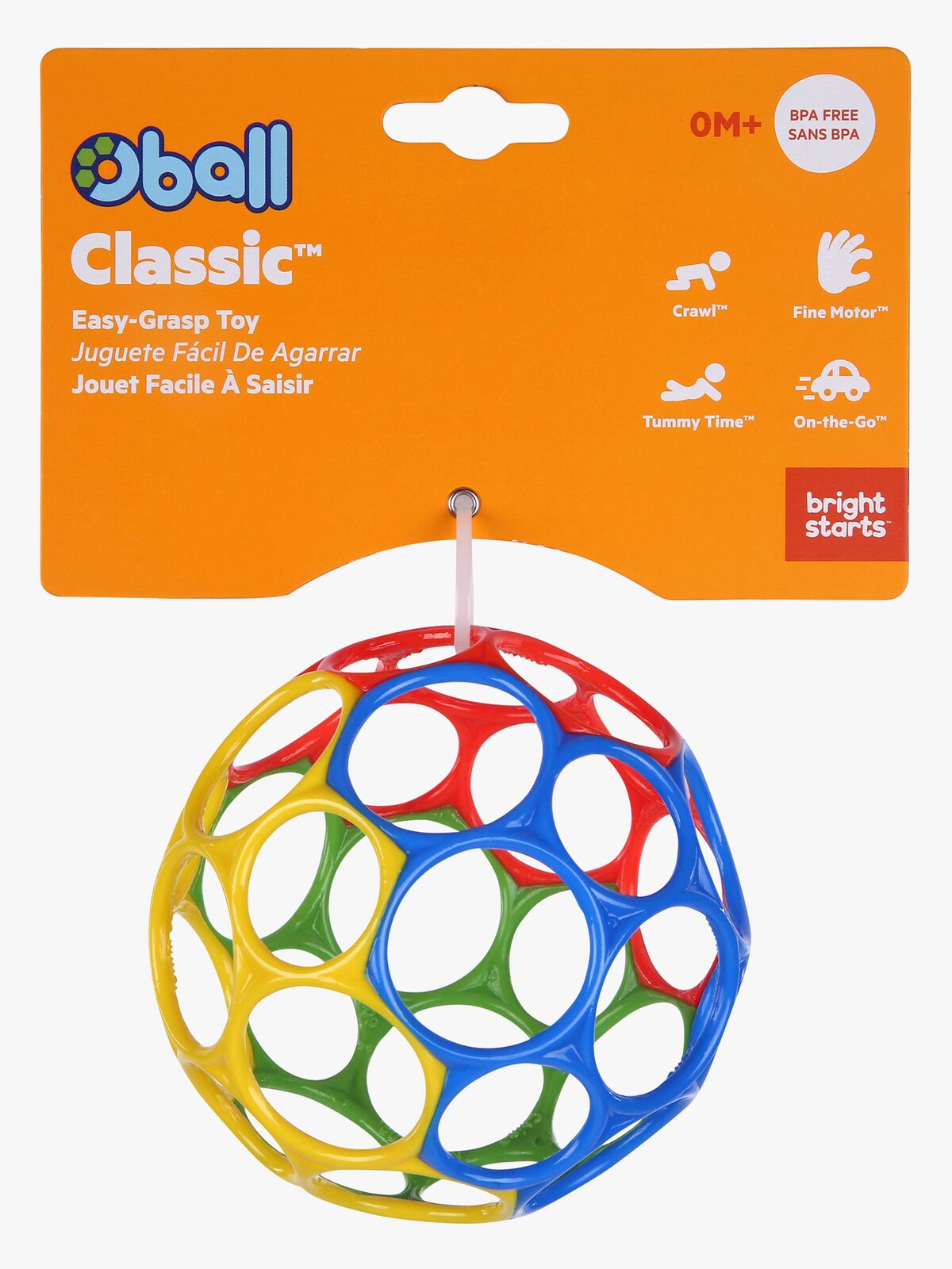 Oball Classic Bold Ball, Rød, Blå, Grønn og Gul