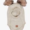 Mikk-Line Balaklava Merinoull med Dusker, Melange Offwhite