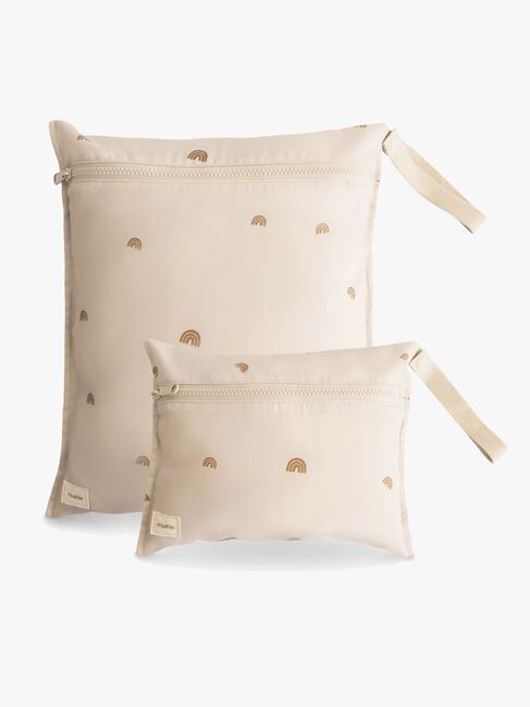 Mushie vanntett våtpose 2-pakning, regnbue