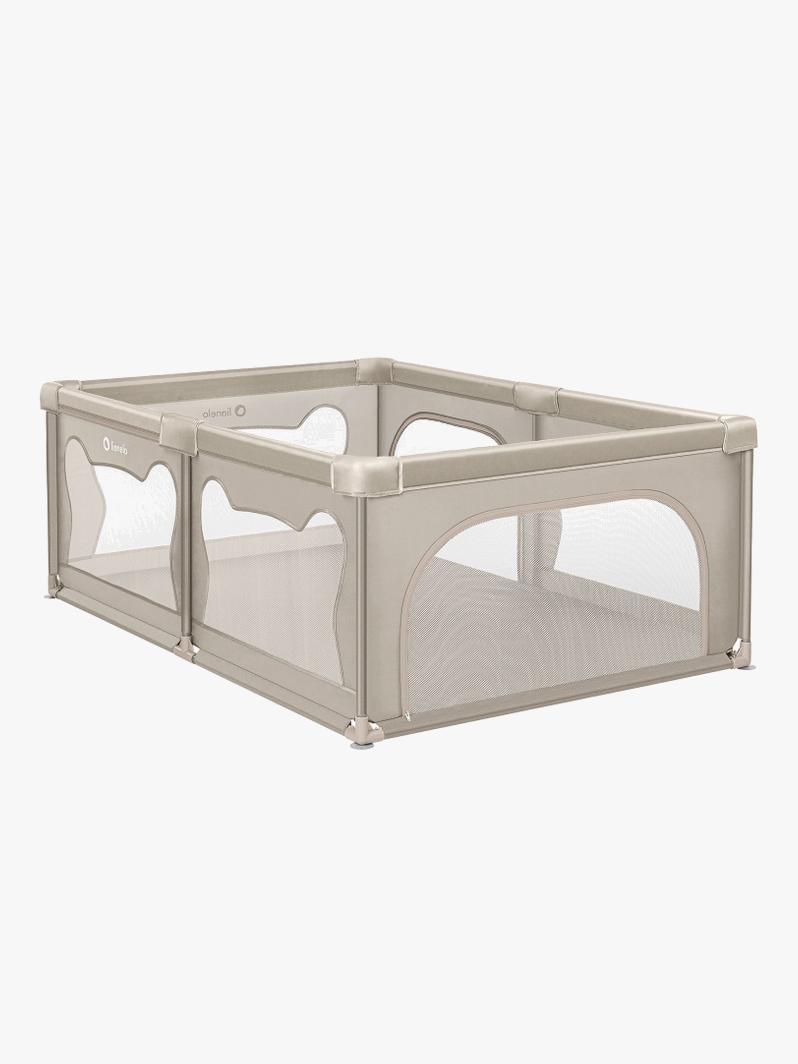 Lionelo WILLOW Lekegrind for Barn & Baby, Beige Sand - Barnegrinder & Trappegrinder - Polyester,Stål,Plast