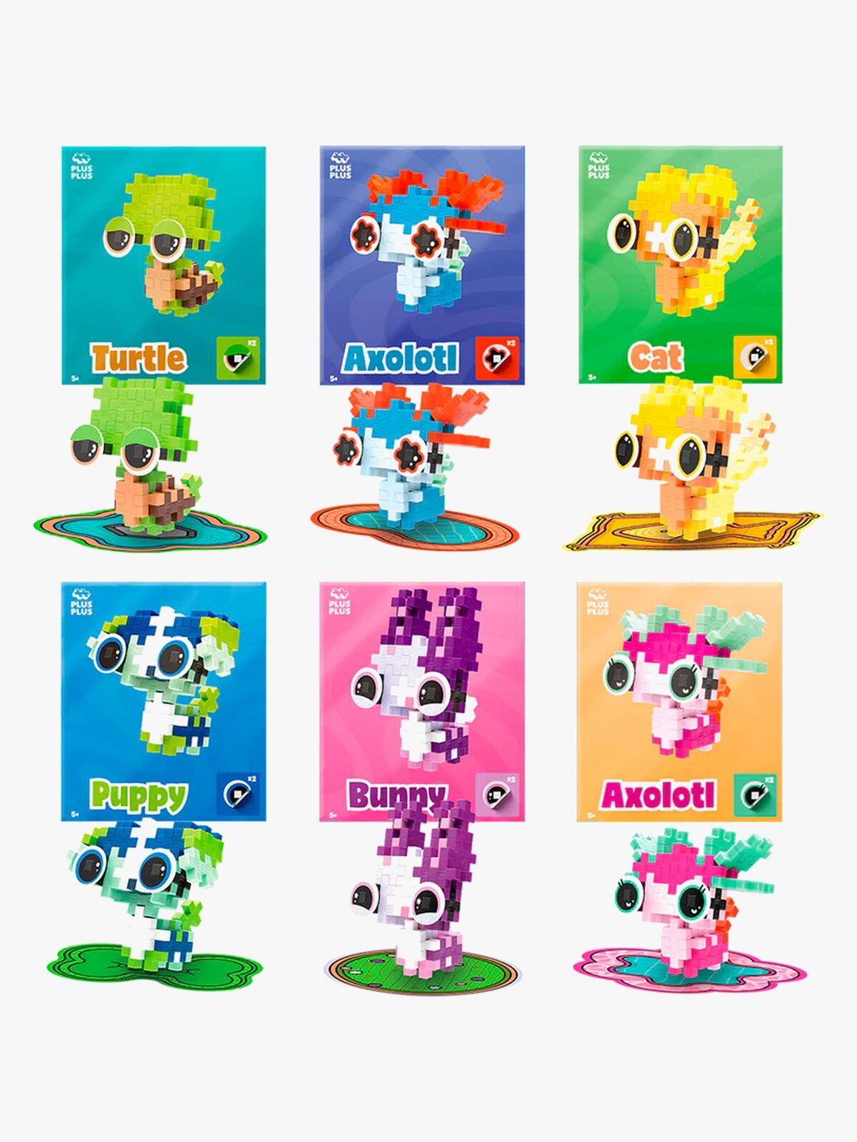 Plus Plus Byggesett Dyr 6-Pakk