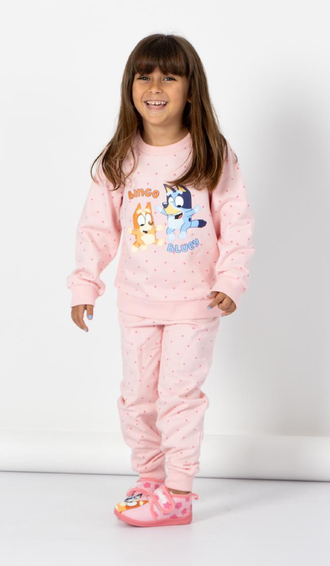 Bluey genser og buksesett, rosa