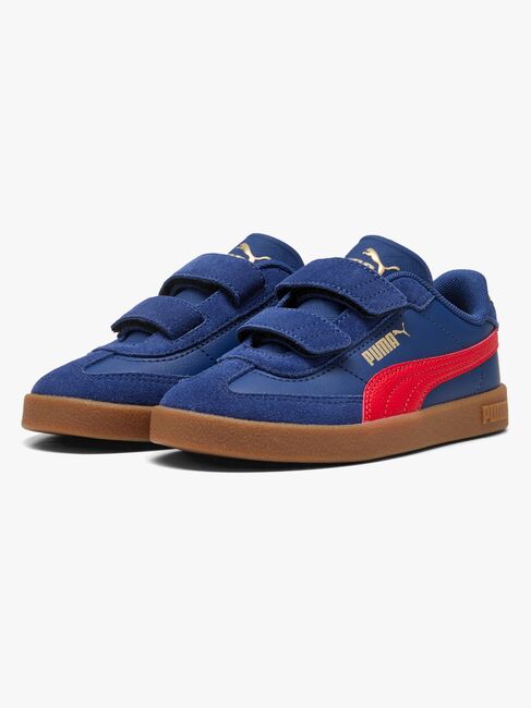 Puma Club II Era V PS Sneakers, Blue Jewel/Red