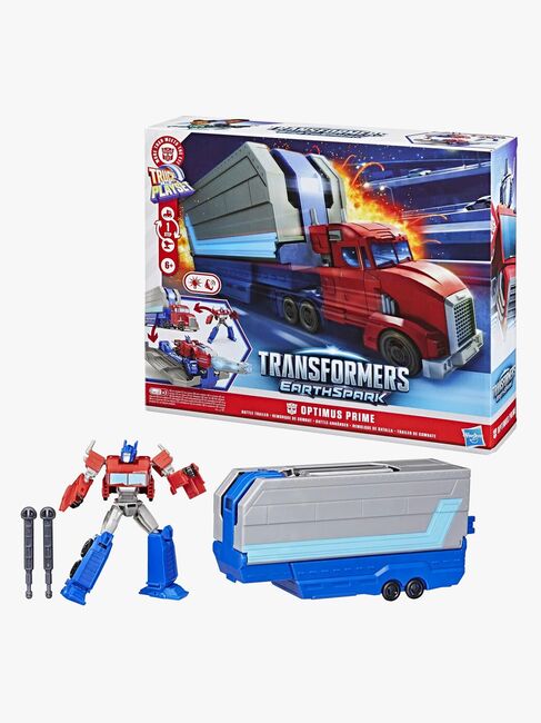 Transformers EarthSpark Optimus Prime-figur med Tilhenger