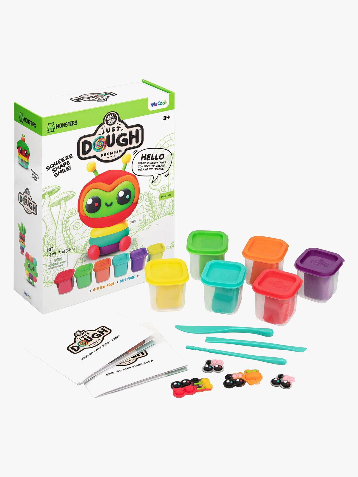 Just Dough Lufttørkende Leire Fremmed 57 g, 6-Pakk