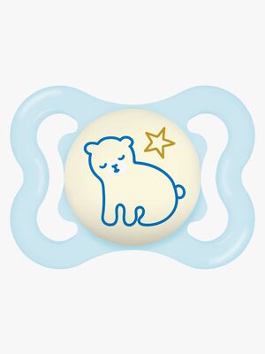 MAM Supreme Night Silikon Smokk 0-6m, Blå