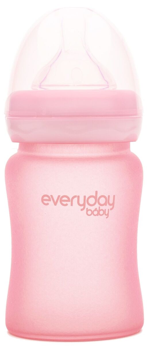 Everyday Baby Tåteflaske Glass 150 ml, Rose Pink