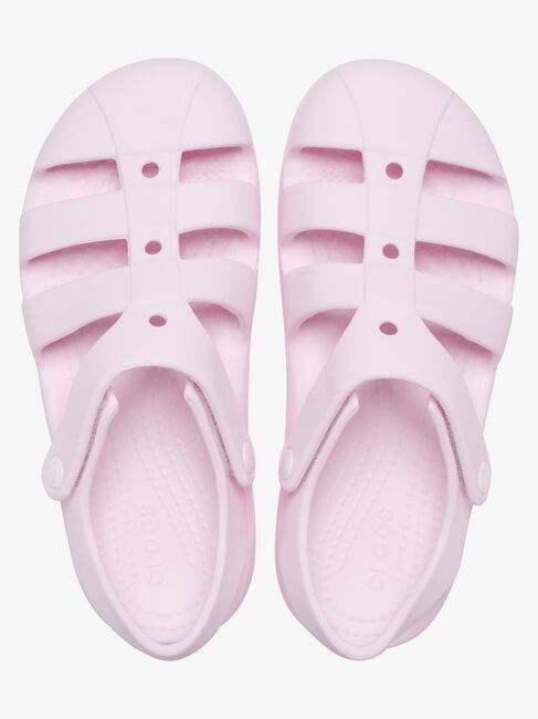 Crocs Classic Fisherman Kids Slippers, Pink Milk