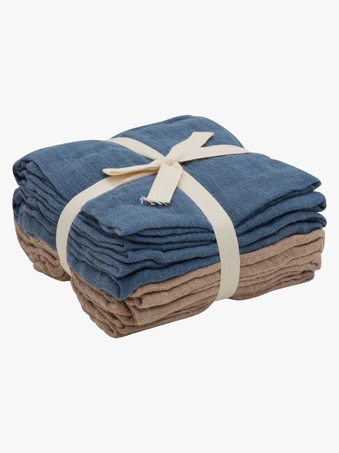 Pippi Musselinteppe 4-Pakk, China Blue