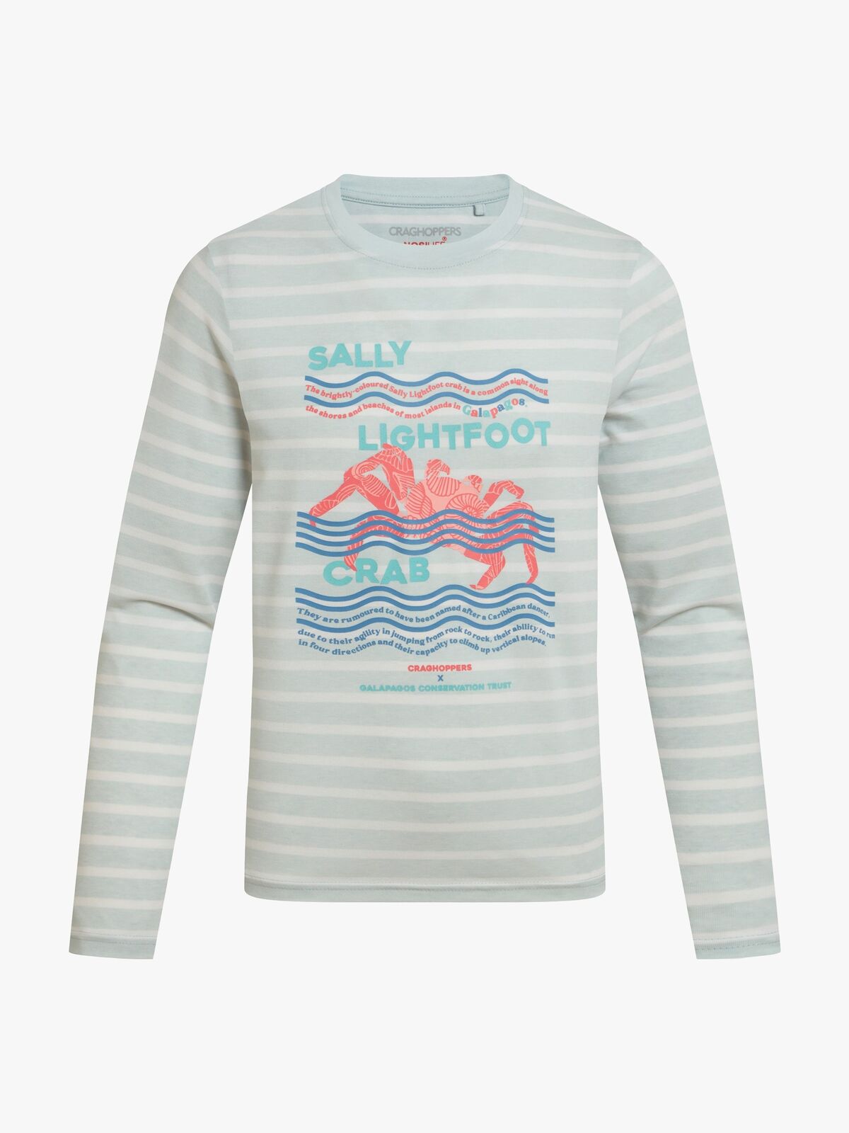 Craghoppers NosiLife Cruz  Insektsavvisende Langermet Genser, Nimbus Blue Stripe