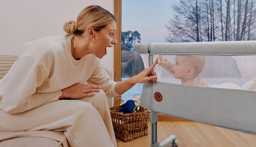 Lionelo Aurora Bedside Crib 3-in-1, Green Sage