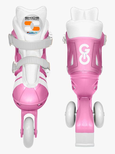 Stamp Skids Control Justerbar 2-i-1 Inlines Størrelse 27-30, Rosa/Grå