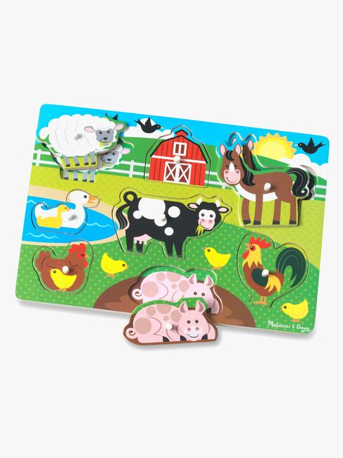 Melissa & Doug Knottepuslespill Bondegårdsdyr 8 Brikker
