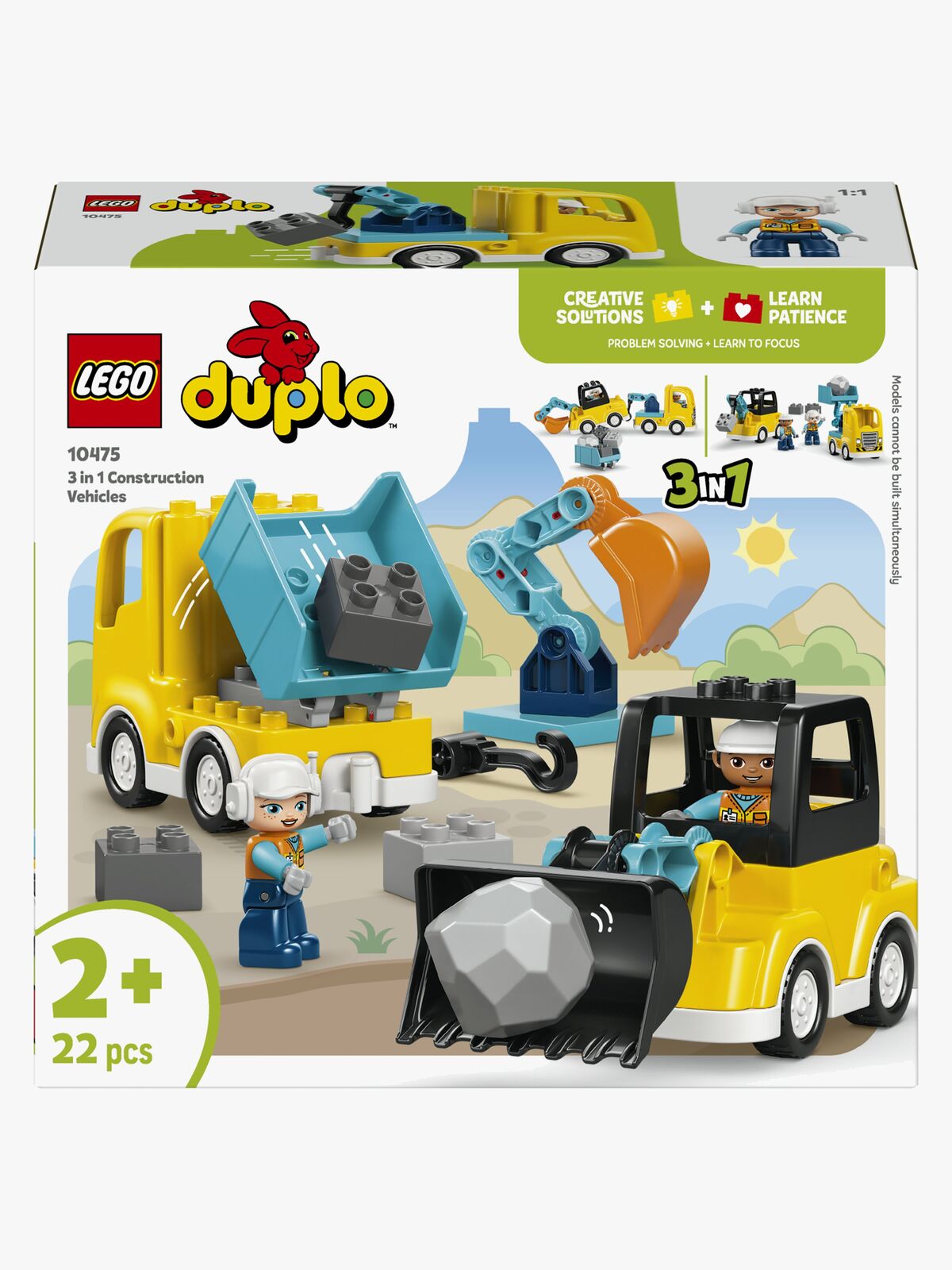 LEGO DUPLO Town 10475 3-i-1 Anleggskjøretøy