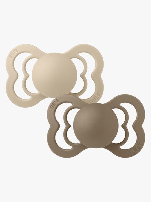 BIBS Supreme Smokk 2-pack Lateks Str 2, Vanilla/Dark Oak