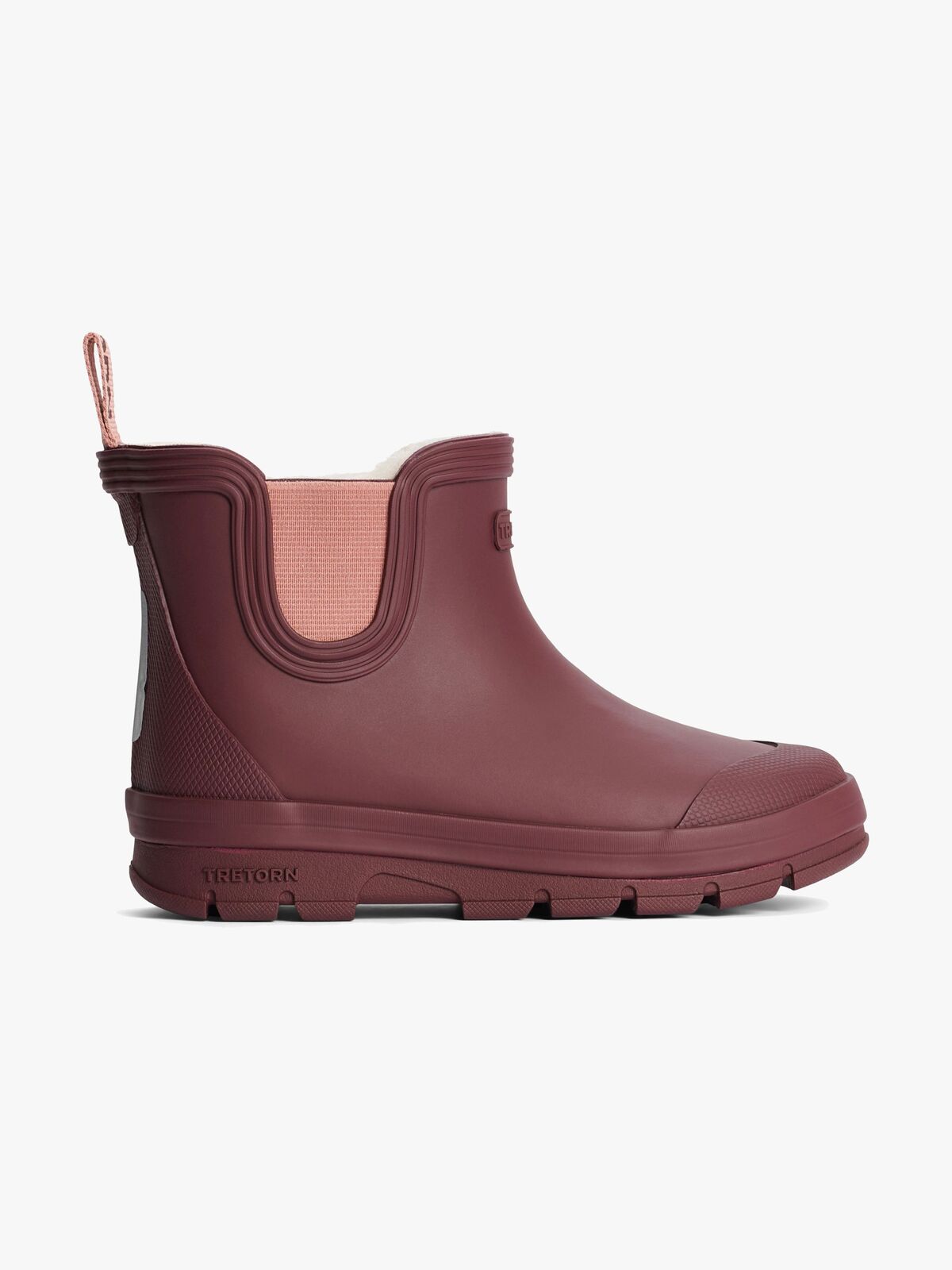 Tretorn Aktiv Chelsea Fôrede Gummistøvler, Burgundy