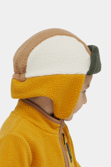 Nordbjörn Knallen Fleece-lue, Inca gold/Deep Depths/Tobacco brown