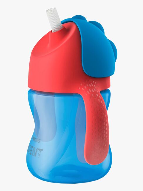 Philips Avent Sugerørkopp med Håndtak 200ml, Blå/Rød