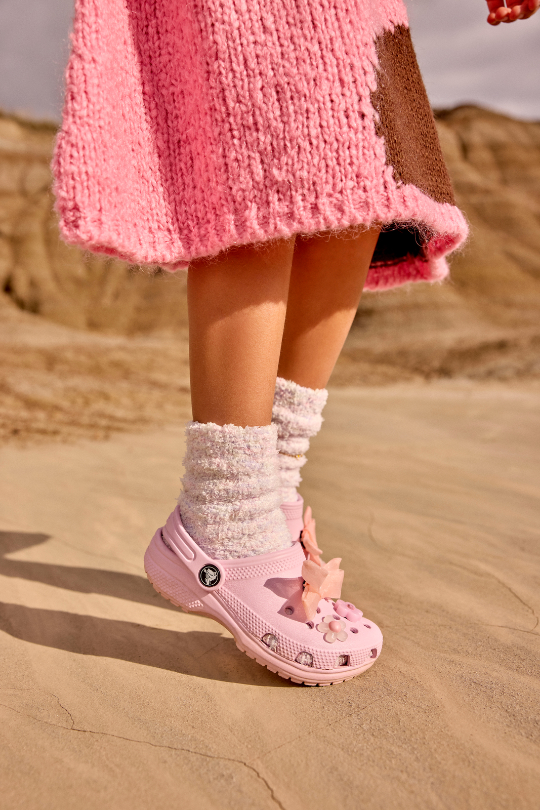 Crocs Classic Sandaler, Pink Milk