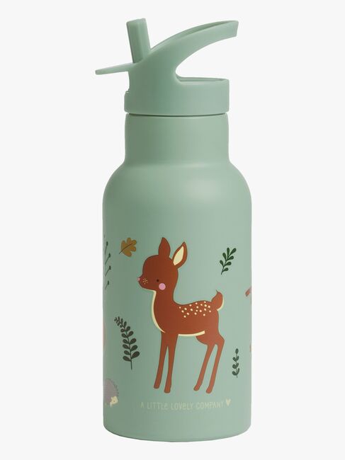 A Little Lovely Company Vannflaske Skogsvenner 350 ml, Grønn