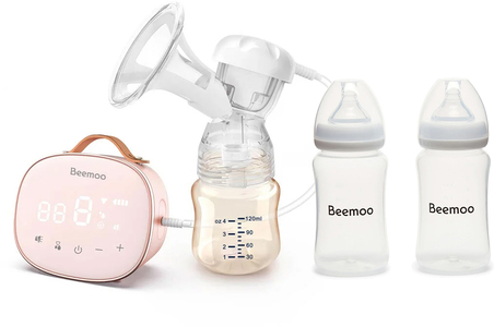 Beemoo Care Single Elektrisk Brystpumpe inkl. Brystmelkflaske 240 ml 2-pack