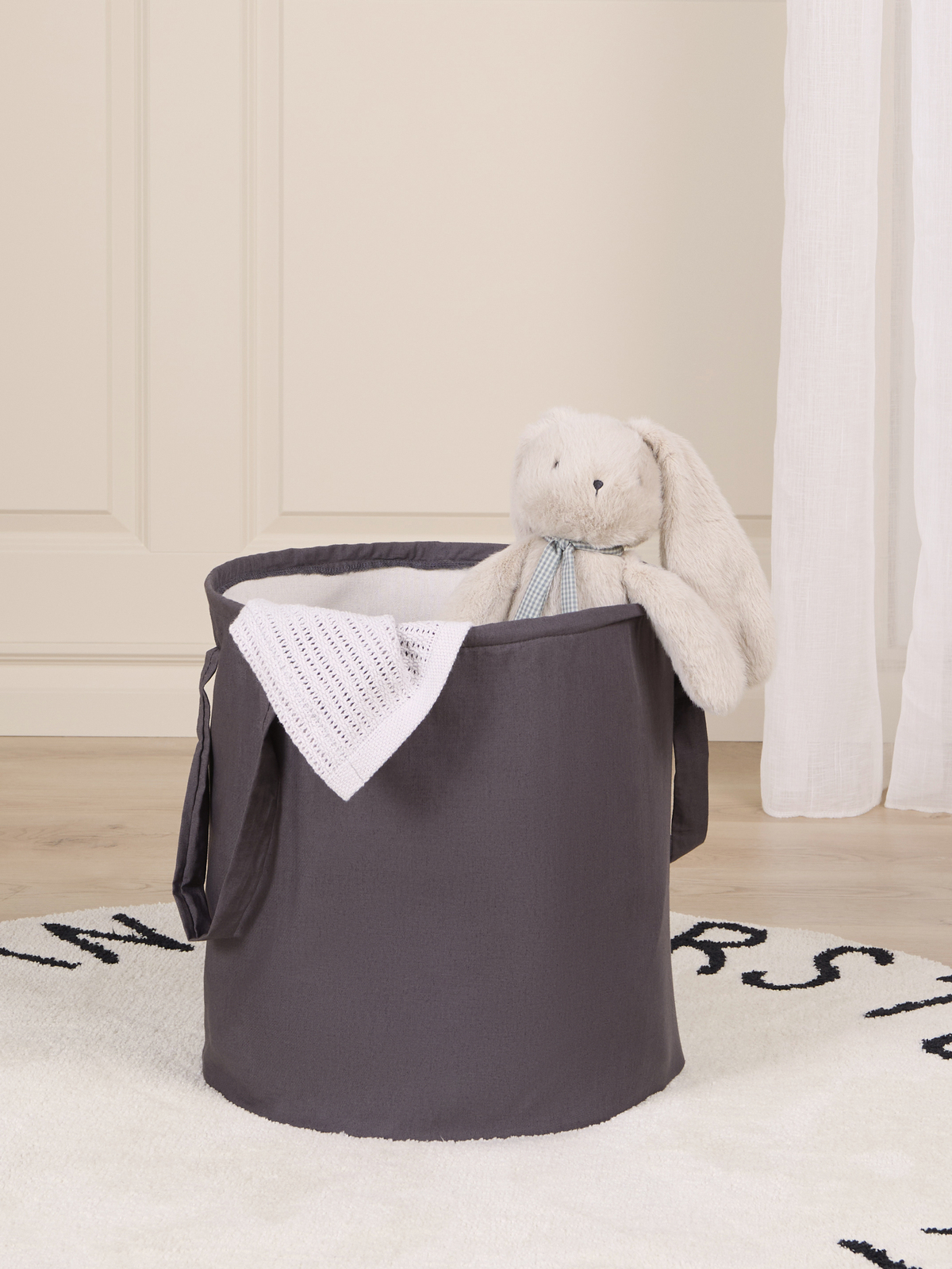 Alice & Fox ABLE Oppbevaringskurv, Grey Linen