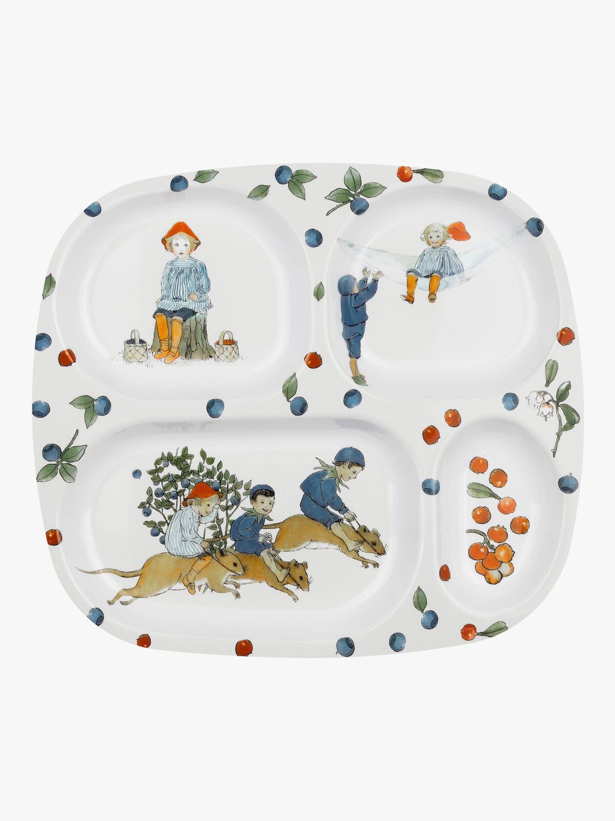 Elsa Beskow Puttes Eventyr I Blåbærskogen Tallerken med Rom