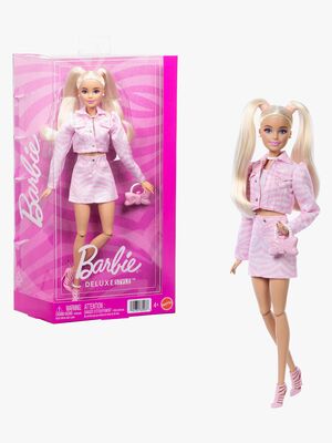 Barbie Deluxe Style Dukke med Denim Jakke & Skjørt