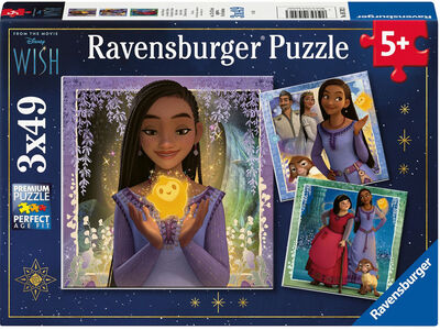 Ravensburger Disney Wish Puslespill 3x49 Brikker