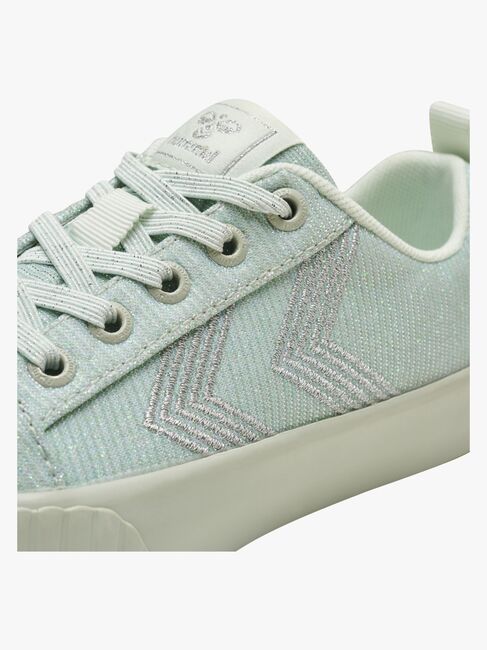 Hummel Base Court Glitter Jr Sneaker, Pale Aqua