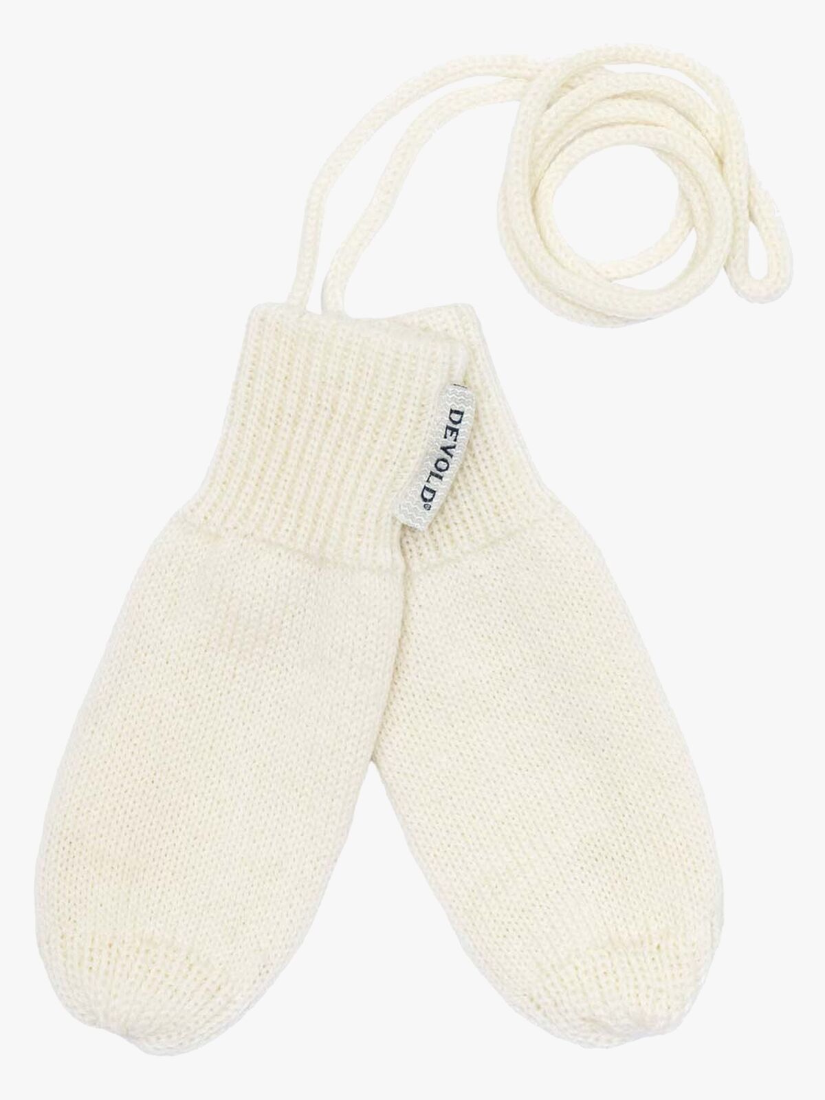 Devold HILDRE MERINO MITTEN BABY Votter, Offwhite