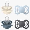 BIBS Supreme Smokk 4-Pakk Silikon Stl 2, Ivory/Baby Blue/Petrol/Iron