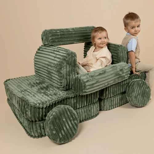 MeowBaby Churros Sofa Max, Olive Sage Green