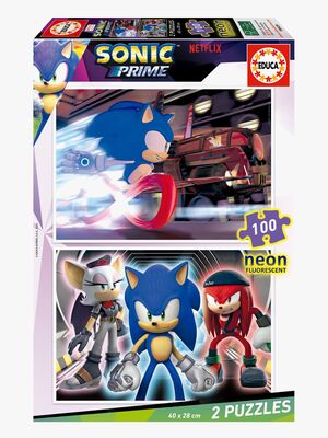 Educa Sonic Prime Puslespill Neon 2x100 Brikker