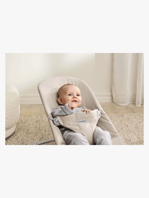 BabyBjörn Bliss Vippestol Vevet Mélange, Lys beige