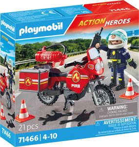 Playmobil 71466 Action Heroes Byggesett Brannbil På Ulykkesstedet