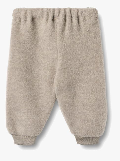 Wheat Kinnie Ullfleecebukse Merinoull, Khaki Melange