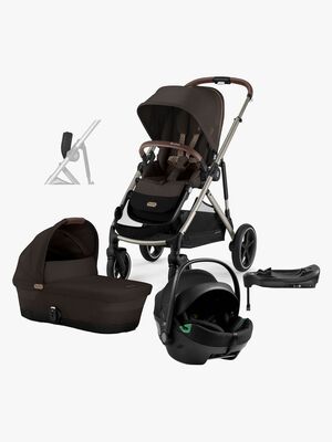 Cybex e-Gazelle S Duovogn inkl. Axkid GOKID Babybilstol & Base, Chocolate Brown/Taupe