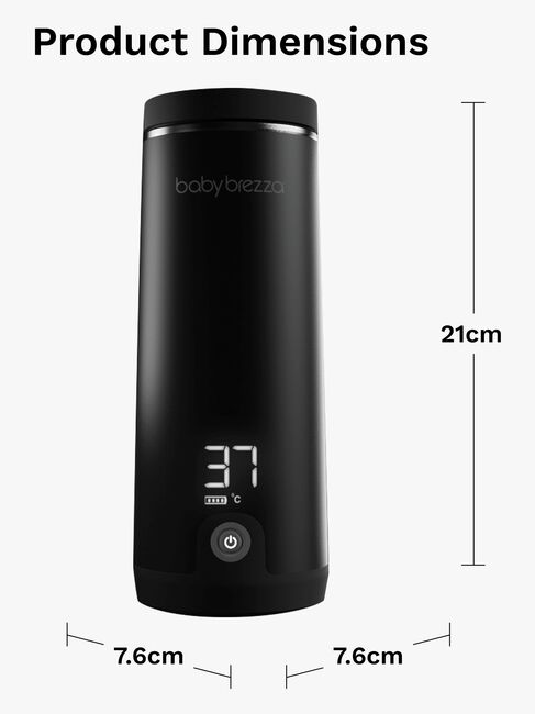 Baby Brezza Superfast Portable Flaskevarmer, Black