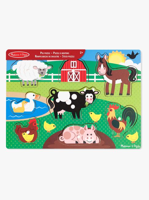 Melissa & Doug Knottepuslespill Bondegårdsdyr 8 Brikker
