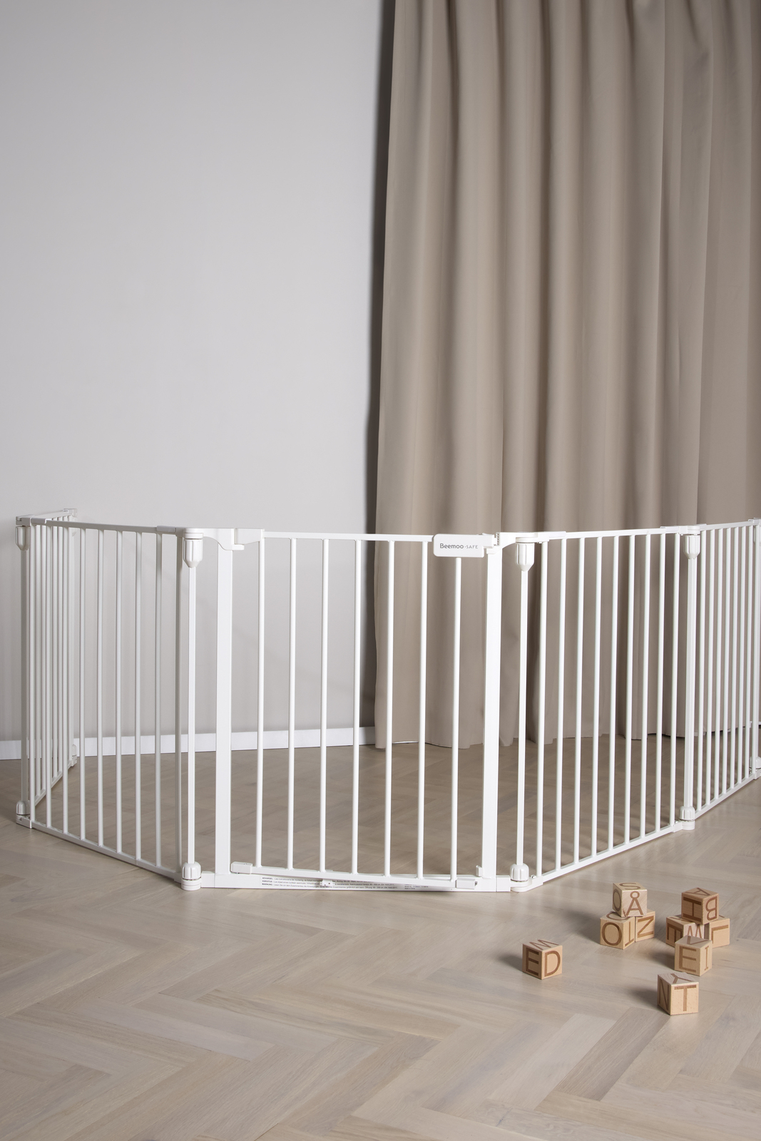 Beemoo SAFE Protect Skrugrind/romdeler 5 Paneler, White