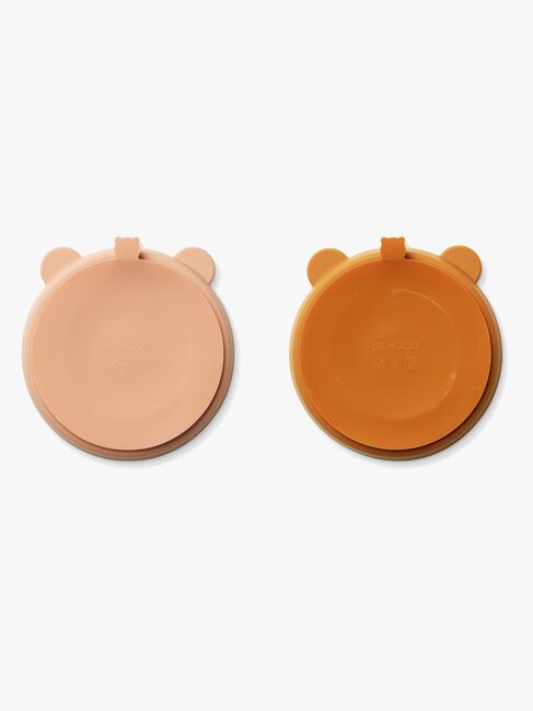 LIEWOOD Stacy Delt Tallerken 2-Pack, Mustard/Tuscany Rose