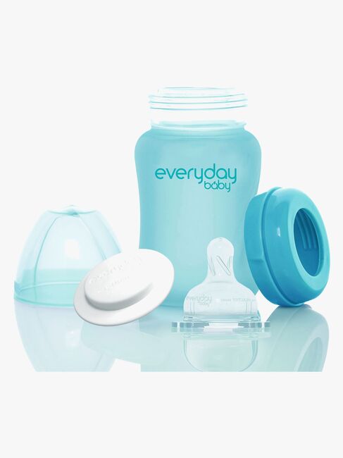 Everyday Baby Varmeindikerende Tåteflaske Glass 150 ml, Turkis