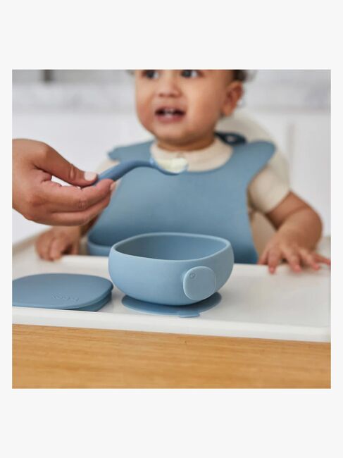 b.box Skål med Lokk Silikon, Ocean