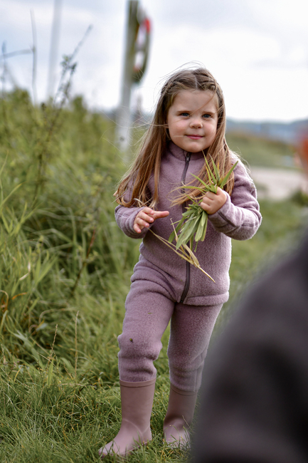 Mikk-Line Fleecejakke Merinoull, Twilight Mauve