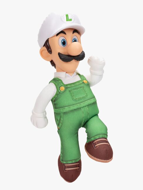 Super Mario Galaxy Movie Kosedyr Fire Luigi 35 cm