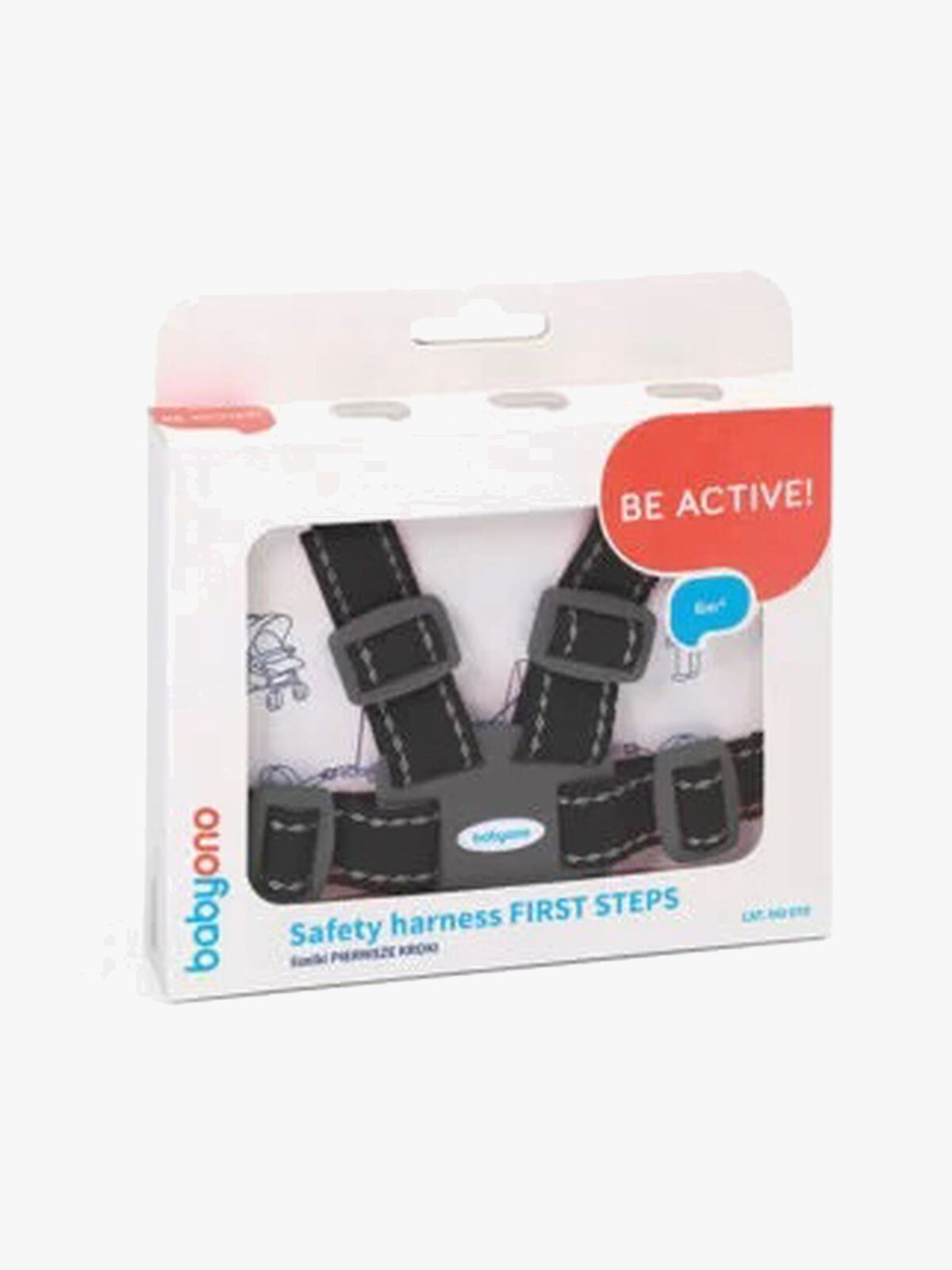 Babyono Lære-Å-Gå-Sele First Steps, Svart/Grå